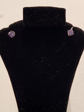 Tanzanite Stud Earrings 925 Sterling Silver